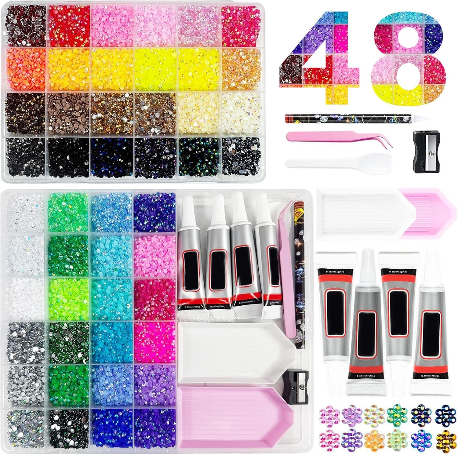BIBOKLTIY Clay Beads Bracelet Making Kit, 6 Boxes 144 Colors 15000pcs Flat Beads Kit for Jewelry Making, Polymer Heishi Beads Friendship Bracelet Kit