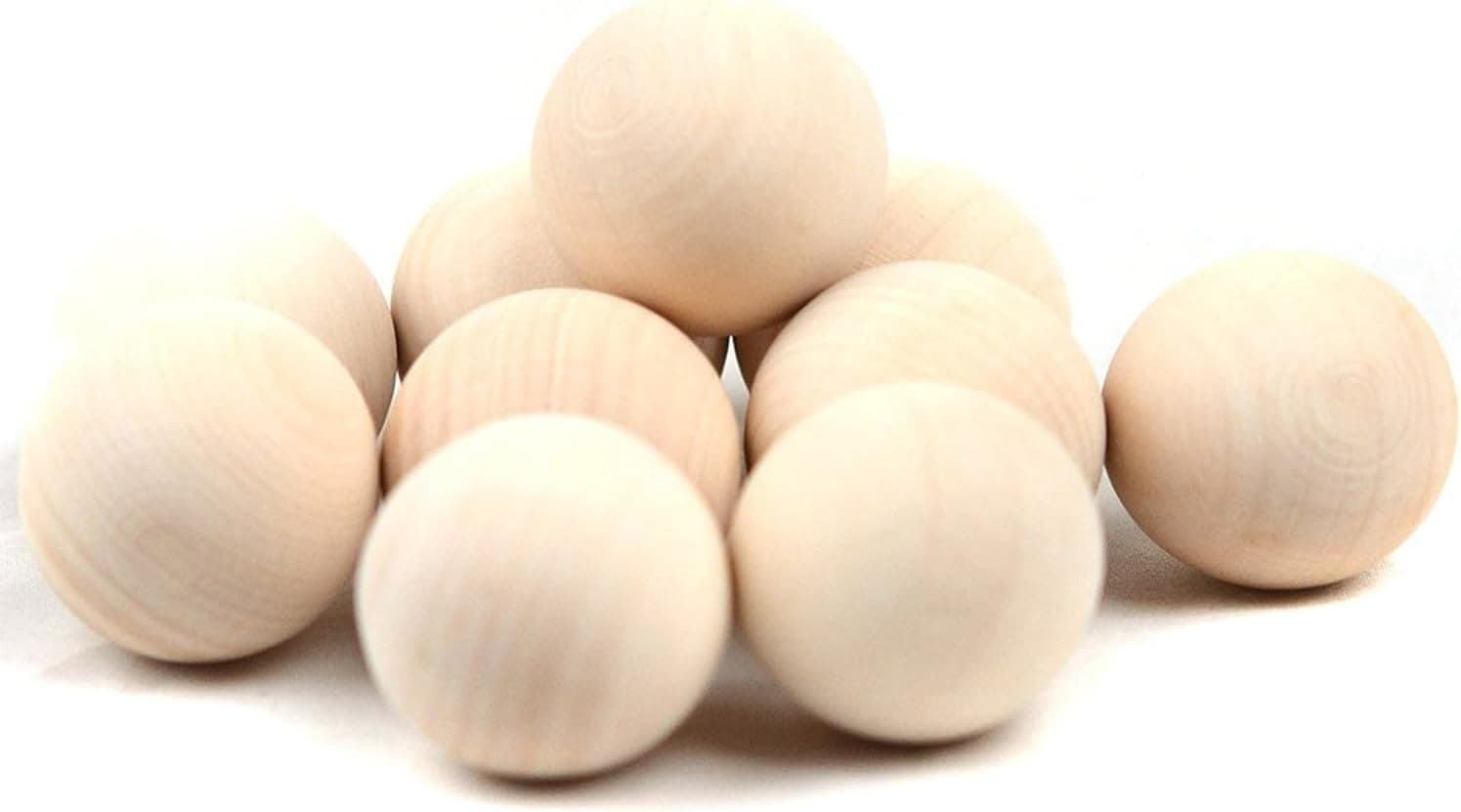 Wooden Beads for Crafts - 100Pcs 0.78 inch Natural Wood Round Ball Decorative Wooden Balls